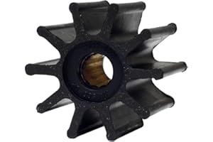 Jabsco 17937-0001-P, Neoprene, Drive Type 7, 10 Blade, 2-9/16 Diameter, 2 Width, 5/8 Shaft, Brass Insert