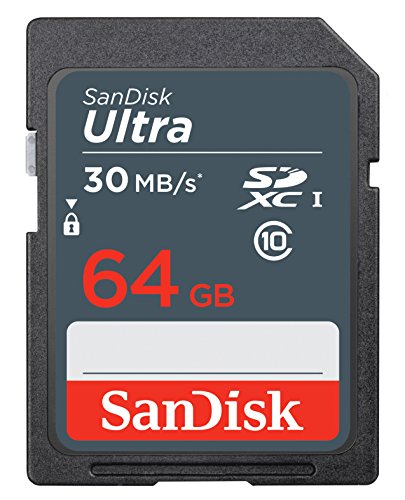 SanDisk Ultra 64GB SDXC bis zu 30 MB/Sek, Class 10 Speicherkarte