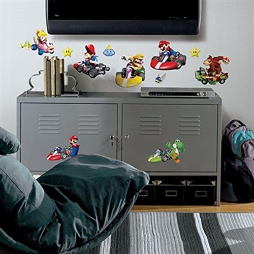 High-Quality Wall Tattoo Wall Sticker Super Mario Kart Wii artistic with AN unusual Design makes the wall on A real Eye-Catcher