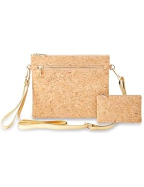 leichte Damen Umhängetasche Geldbeutel Schultertaschen Abendtasche Partytasche Schulter Clutch aus Natur-Leder...