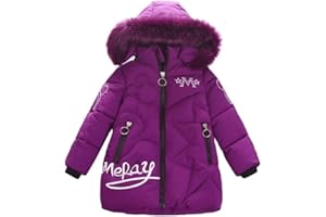 Lengender 2021 Nuovo Piumino Invernale per Bambini Ragazze Giacca Spessa Cappuccio Antivento Morbido Cuscino Giacca Pelliccia