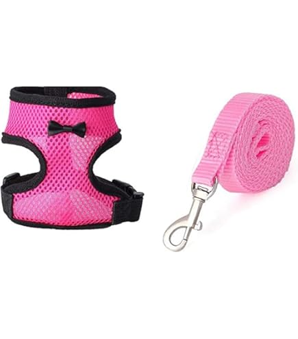 Molain Harnais Avec Laisse Réglable Et Respirant Pour Poules, Animaux Domestiques, Canard, Oie, Promenade, Taille M (rose