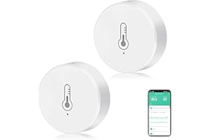 UseeLink ZigBee Thermometer Hygrometer 2er Pack, ZigBee Temperatur und Luftfeuchtigkeitmessgerät mit App Benachrichtigung und Datenspeicherung, Geeignet für Gewächshaus, Weinkeller