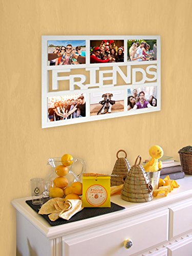 Empireposter – Collage Bilderrahmen Friends – Kunststoff weiss Multishot – Größe (cm) - 2