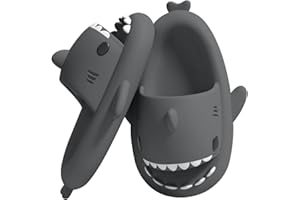 Puimentiua Damen Hai Hausschuhe Schlappen,Shark Slippers Slides,Herren Sharky Schuhe Latschen,Lustig Haifisch Badelatschen | 36-47EU