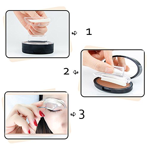 ?HuntGold Augenbrauen Puder Stamper Dichtung Augenbrauenstift Soor Artefakt Schablone für Anfänger Hellbraun gewölbt - 4