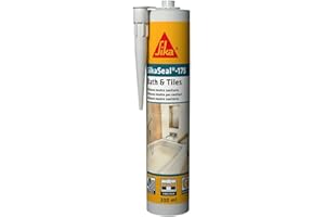 SIKA SikaSeal-175 Sigillante silicone per ambienti umidi, Bianco, Resistente all'acqua, Ottimo per giunti in bagni e cucine, Forte adesione, VOC bassi e senza solventi, 300 ml