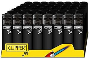 Weedness 4 x Juego de encendedores Clipper Jetflame Negro - Tubos de Gas Bong limitados Desechables