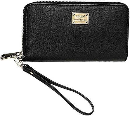 Huifengs Women Clutch Bag PU Leather Wallet Holder Purse With Wrist Strap