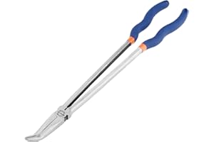 WISEPRO 16 Inch Extra Long Reach Needle Nose Pliers, 45°Angle for Wire Processing, Home Repairing