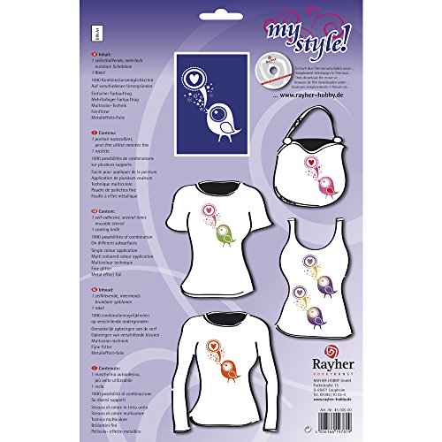 Rayher 4500000 Schablone, Love-Bird, DIN A4, 1 Schablone + Rakel im SB-Btl. - 3