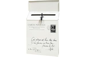 Venus Valink - Buzón de Correo con Cerradura de Hierro, diseño Vintage, para Colgar en la Pared, para Correo Postal, Correo o periódico, Estilo Retro, para Exteriores, Resistente al Agua, pa