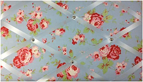 Notice Boards, Memo Boards, Ribbon Boards "Cath Kidston Fabric Blue Rosali""