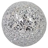 3 Set Silber Kugel mit Glasmosaik – 7,5cm 10,5cm 12,5cm Dekokugel Mosaikkugel Deko Kugel Ball Dekoball Mosaik - 2
