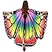 Produktbild WOZOW Damen Schmetterling Flügel Kostüm Faschingkostüme Umhang Schals Nymphe Pixie Poncho Kostümzubehör Zubehör (Mehrfarbig 2)