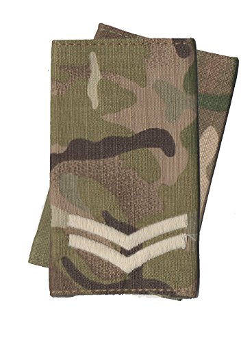 Pair Of Ivory on Multicam/MTP Corporal Rank Slides (Multi Terrain Pattern