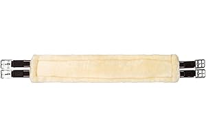 START ENJOY THE RIDE Start FurArtifical Sangle de Selle Ergonomique avec Fourrure Synthétique – Sangle Anatomique pour Cheval – Confort Maximal, Anti-Frottement, Ajustement Facile (105, Noir/Miel)