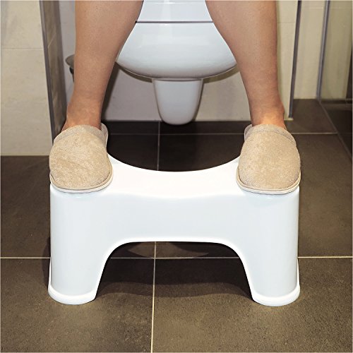 beneproducts® Der Erleichterungshelfer – Toilettenhocker – WC Hocker weiß- Trittschemel – Badhocker – Hocker für Erwachsene & Kinder – für Darmsanierung geeignet – Prävention gegen Darmkrankheiten - 5