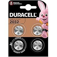 Duracell DL2032/CR2032 - Pilas especiales de botón de litio 2032 de 3 V, paquete de 4 unidades, diseñada para uso en llaves con sensor magnético, básculas, elementos vestibles y dispositivos médicos