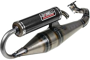 GIANNELLI MARMITTA SCOOTER SHOT V4 MOTORE MINARELLI ORIZZONTALE OMOLOG. E13 0346 CON SILENZIATORE CARBONIO