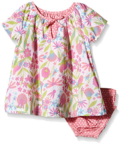 Kite Baby-Girls Reversible Meadow Floral Crew Neck Short Sleeve Dress, Multicoloured, 18-24 Months