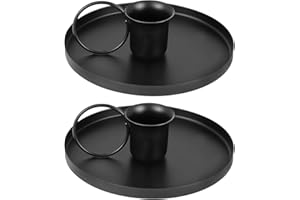 Smilcloud 2Pcs Iron Candlestick Holder, Metal Taper Candle Holder Single Head Candlestick Holder Stand Retro Chamberstick Holder for Halloween Valentine Christmas Wedding Party