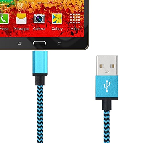 DaoRier Micro USB Kabel Datenkabel Android USB Cable 1m Handy Ladekabel USB A Stecker auf Micro USB Metallstecker Nylonmantel Nylon Geflochtenes für Samsung Galaxy S5 S6 S7 Huawei Blau 3 Stück - 3