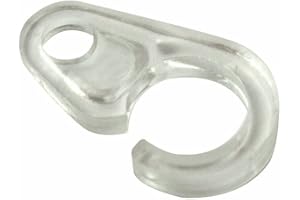 TENDEEVOLUTION Gancio Trasparente Per Tende Da Interno, Ganci Per Anelli, Occhiello In Plastica Per Bastoni Vari Diametri (Diametro 48)
