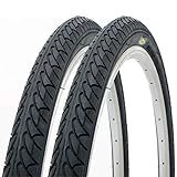 Coppia di Fincci Slick Ibrido Strada Mountain Bike Bicicletta Bici Pneumatici Copertoni 26 x 1.95 54-559