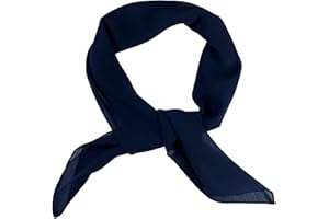 WESTEND CHOICE Square Chiffon Scarves Women Plain Neck Scarf 50s Retro lightweight Bandana Wrap Square women's scarves 65 x 65 cm