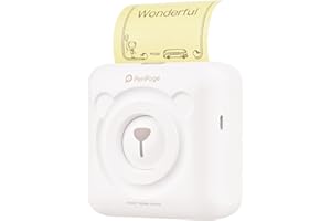 ‎BISOFICE Bisofice PeriPage Mini Fotodrucker All-in-One Mobiler Drucker Kabellos BT Bild/Foto/Etikett/Memo/AR-Foto-Funktion Mini Drucker mit USB-Kabel Unterstützung für Android iOS Smartphone Windows