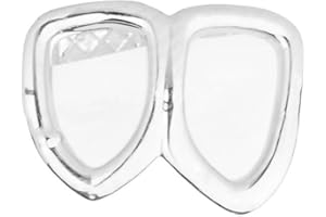 .iced-out. 2er Zahn Grill - One Size fits All - Hollow Bottom Silber