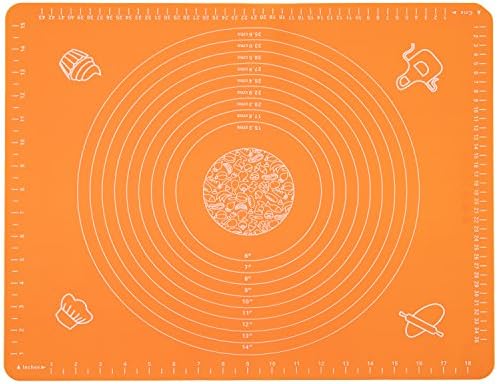 Dapenk Silicone Knead Flour Dough Non-stick Pastry Fondant Cake Cooking Baking Oven Mat Placement Pad (Orange)
