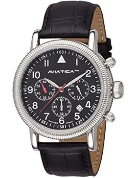 AVIATICA Armbanduhr Herren Fliegeruhr Leder Flight Commander Classic Chrono 03626024