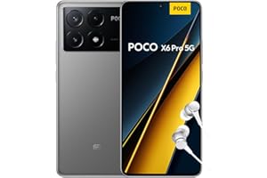 XIAOMI Poco X6 Pro - Smartphone de 12+512GB, Pantalla AMOLED de 6.67” 120Hz 1.5K, MediaTek Dimensity 8300-Ultra, Triple cámara de hasta 64MP, 5000mAh, Gris (Versión ES)