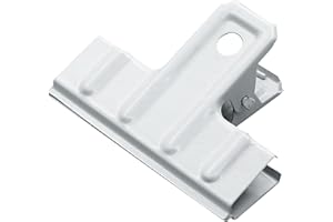 Coideal Mollette per toro grandi, colore bianco, confezione da 10 pezzi, lunghe 7,5 cm, per borse, foto, progetti artistici e artigianali, ufficio e cucina domestica