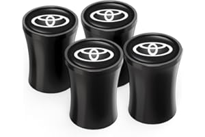 ACHARD Car Tyre Valve Caps,Car Dust Caps Fit Toyota Avalon Camry Prius Avalon Corolla RAV4 Highlander, Leak-Proof Wheel Caps for Car Tyres,Car Accessories,Black(4 Pcs)