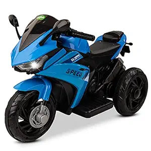 Baybee R3 Pro Battery Operated Ride on Electric Kids Bike, Battery Baby Bike with Music & USB | Electric Battery Bike | Battery Operated Bike for Kids to Drive 1 to 3 Years Boys Girls (Blue)
