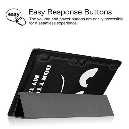 Fintie Lenovo Tab 2 A10-30 / Tab 2 A10-70 / Tab 3 10 Plus Hülle – Ultra Slim Superleicht Schutzhülle Tasche mit auto Sleep / Wake Funktion für Lenovo Tab 2 A10-30 / A10-30L / A10-30F / Tab 2 A10-70 / A10-70L / A10-70F / TAB3 10 Plus / Tab 3 10 Business 10,1 Zoll Tablet, Don’t Touch - 6