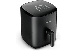 Moulinex Easy Fry Max 5L – Freidora aire para cocinar en poco tiempo, ahorro energético hasta 70%, panel control intuitivo, 10 programas automáticos, para 6 personas, recetario digital, EZ2458