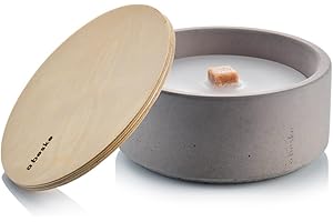 Betonfeuer® Suma - Das Original | Das Feuer, das für Immer brennt | Kerzenfresser mit Dauerdocht | Wachsfresser aus Beton | Handarbeit 'Made in Germany' | (Größe M (ø14cm))