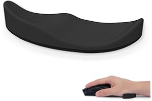 ATTACK SHARK Silikon-weiche Handgelenkauflage,Ergonomische Handgelenkstütze,Verhindert RSI, Glattes Gleiten, Erhöht die Präzision und Genauigkeit,Leicht, Tragbar-Schwarze Rechte Hand