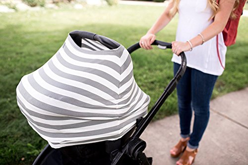 Multi Bio Baumwolle Still Baby Auto Set Cover Himmel Warenkorb Bezug Swaddle Decke für Säuglinge Neugeborene Kleinkinder Dusche Geschenk (Classic) - 5