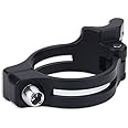 Bike Derailleur Clamp, Alloy Braze on Front Mech Derailleur Clamp For Mountain Bike Road Bike (31.8mm-Black)