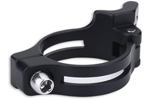 VGEBY Bike Derailleur Clamp, Alloy Braze on Front Mech Derailleur Clamp for Mountain Bike Road Bike (31.8mm-Black)