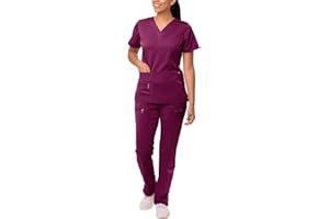 ADAR UNIFORMS Adar Pro Breakthrough Plus Scrub Set for Women - Enhanced V-Neck Top & Multi Pocket Pants