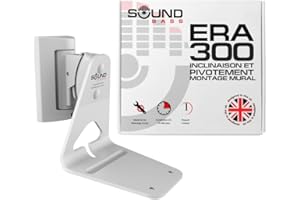 Sound bass ERA300 Support Mural Inclinable et Pivotant, Compatible avec Sonos Era 300, Installation sans Effort, Kit de Montage Inclus (Blanc, Simple)
