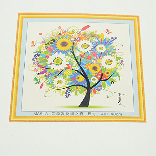 Yontree Kreuzstich Stickerei DIY Handarbeit Stickpackung Set vom Baum des Lebens - 4