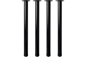 Jahof Adjustable Table Legs 70 cm, Metal Furniture Legs Dining Table, Office Desk, Workbench, Ø50mm, Set of 4, (70cm, Black)