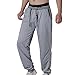 Produktbild Pants Herren,Binggong Herren Jogger Herren Hosen Casual Elastische Freizeithose Hose mit Kordelzug Hosen Sportbekleidung Moderne Stoffhose Mann Trainings Eignungs Sport Gymnastik (Grau, XXL)